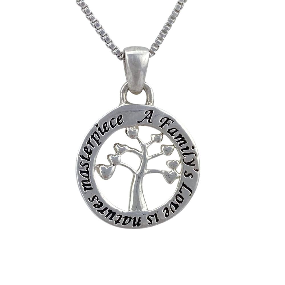 Round Tree Of Life Circle Pendant ONLY | Vintage Sterling Silver 925
